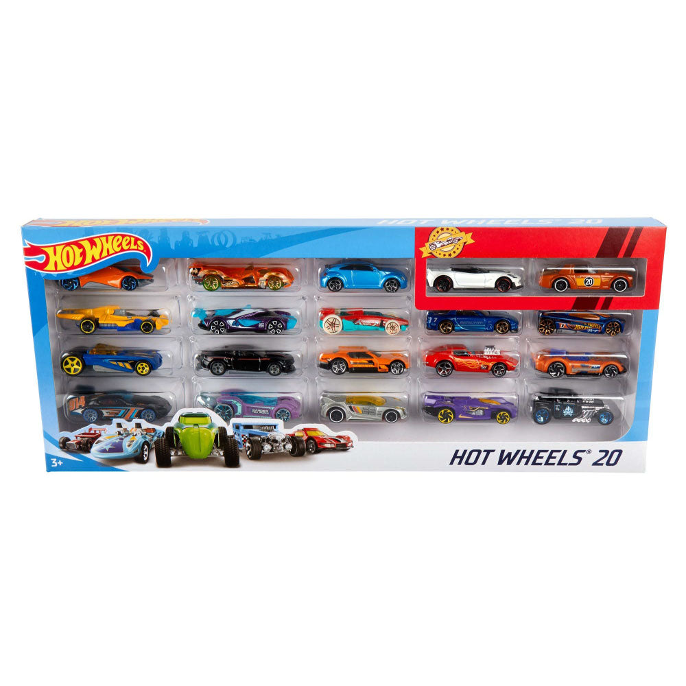 Hot Wheels 20 Paquete de Autos H7045: Paquete de 20 vehículos - Edad 3+