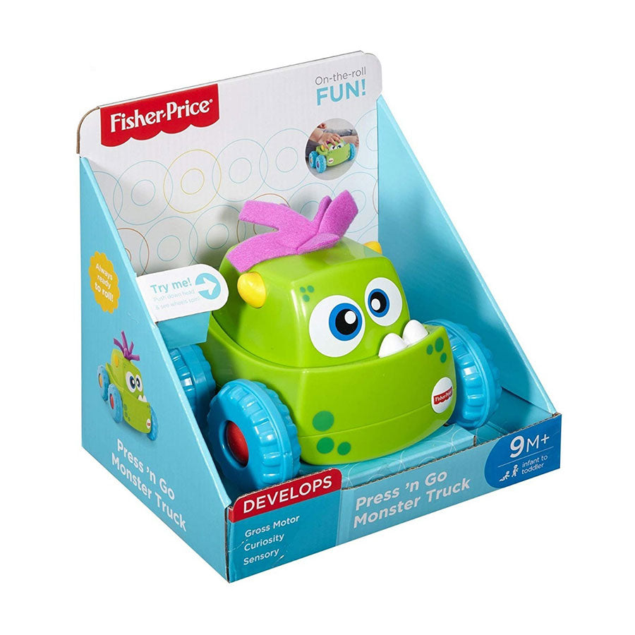 Fisher-Price Monstruo Presiona y Persigue - Verde DRG16 - Edad 12 meses+