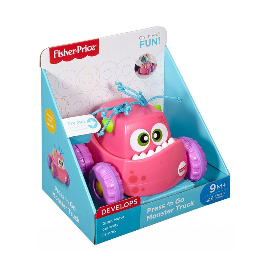 Fisher-Price Monstruo Presiona y Persigue - Rosa DRG16 - Edad 12 meses+