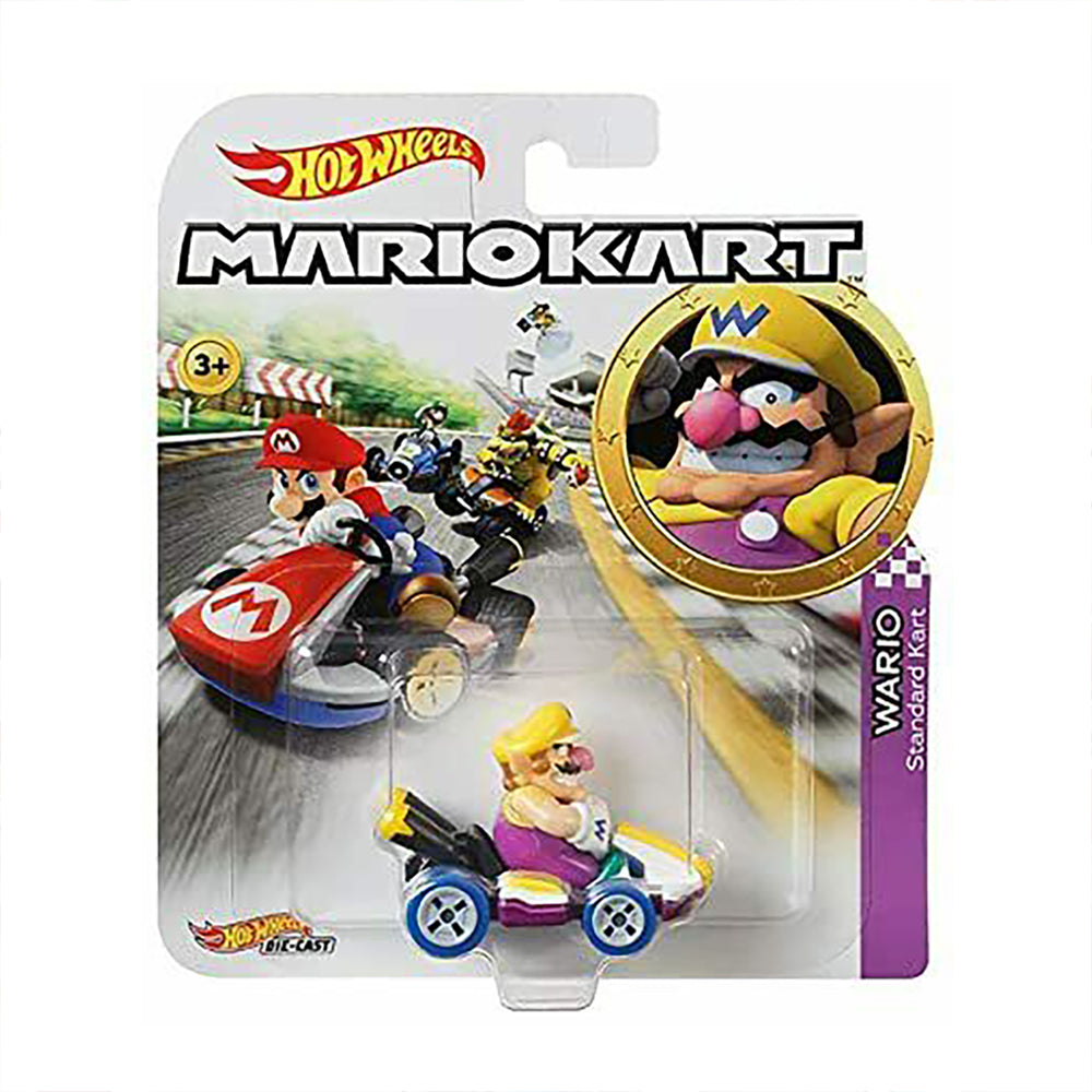 Hot Wheels Mario Kart 1:64 Wario Standard Kart GBG25