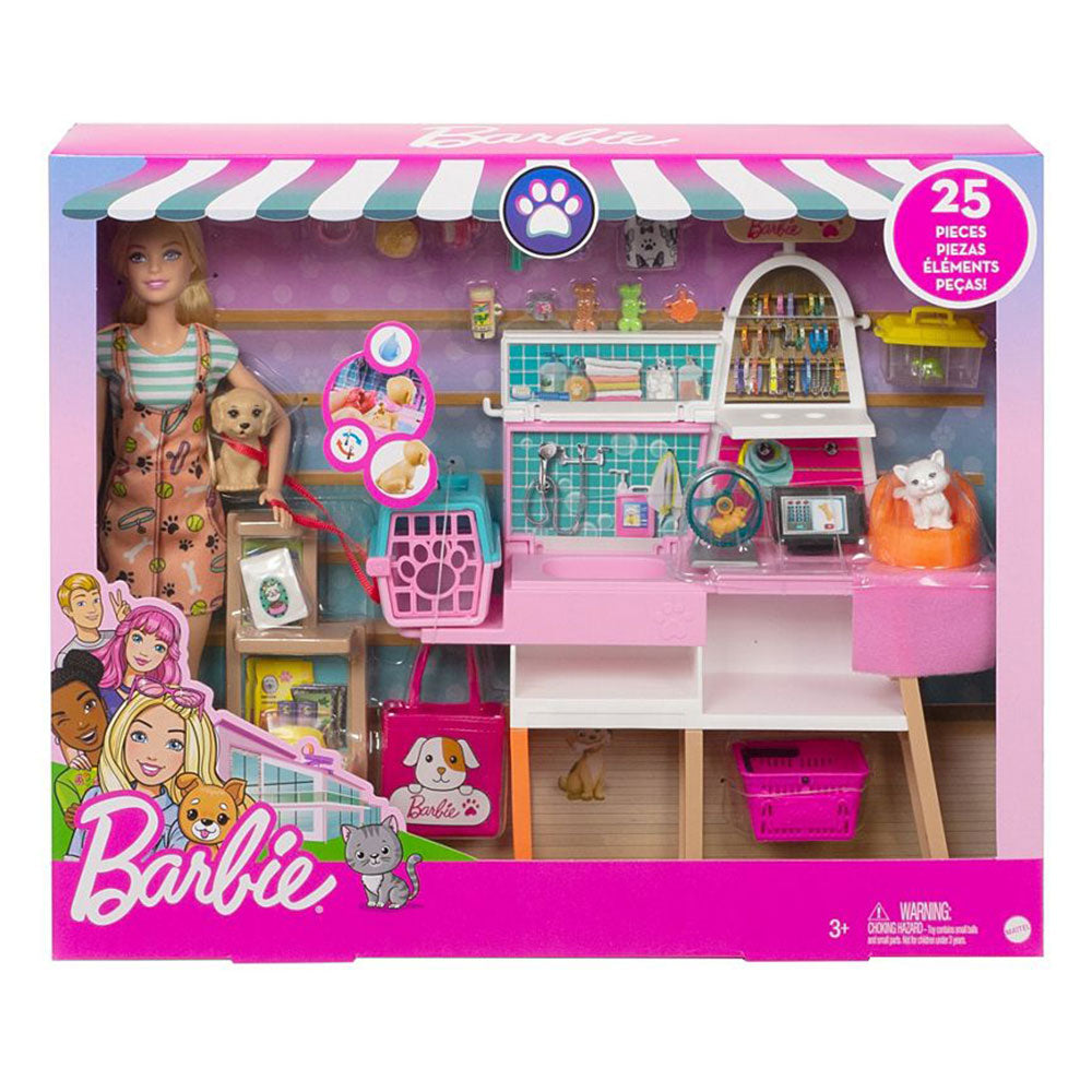 Barbie Tienda para Mascotas GRG90: Set de juego - Edad 3+
