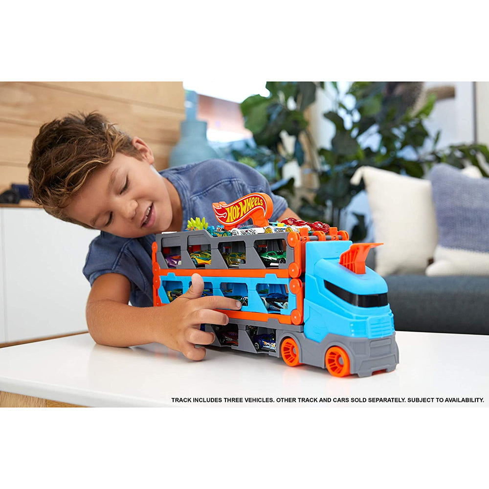 Hot Wheels Remolque Pista de Carreras GVG37 - Edad 4+