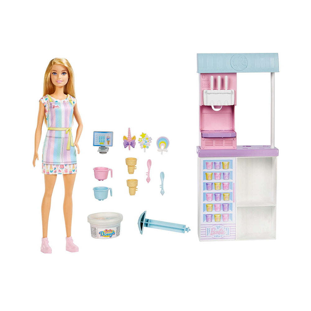 Barbie Set Heladería Con Muñeca Hcn46 - Edad 4+