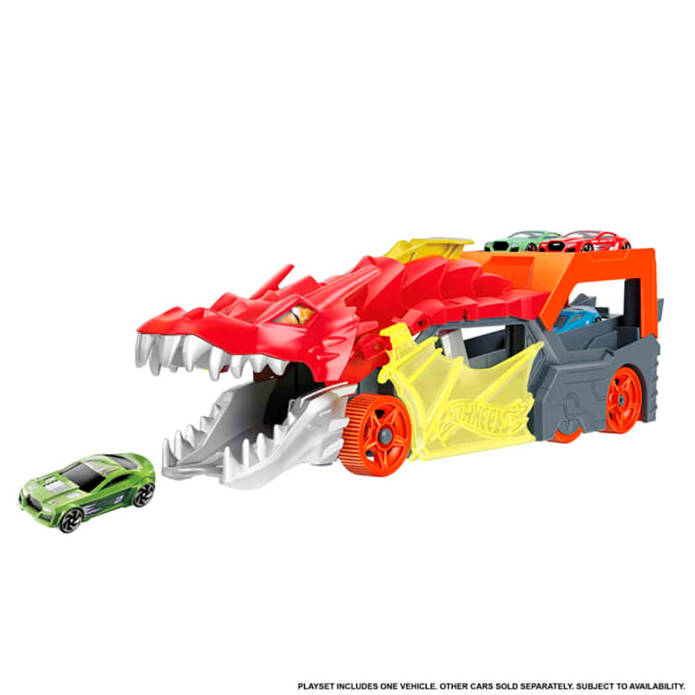 Hot Wheels Large Scales Remolque de Dragón GTK42: Pista y set de vehículos - Edad 6+