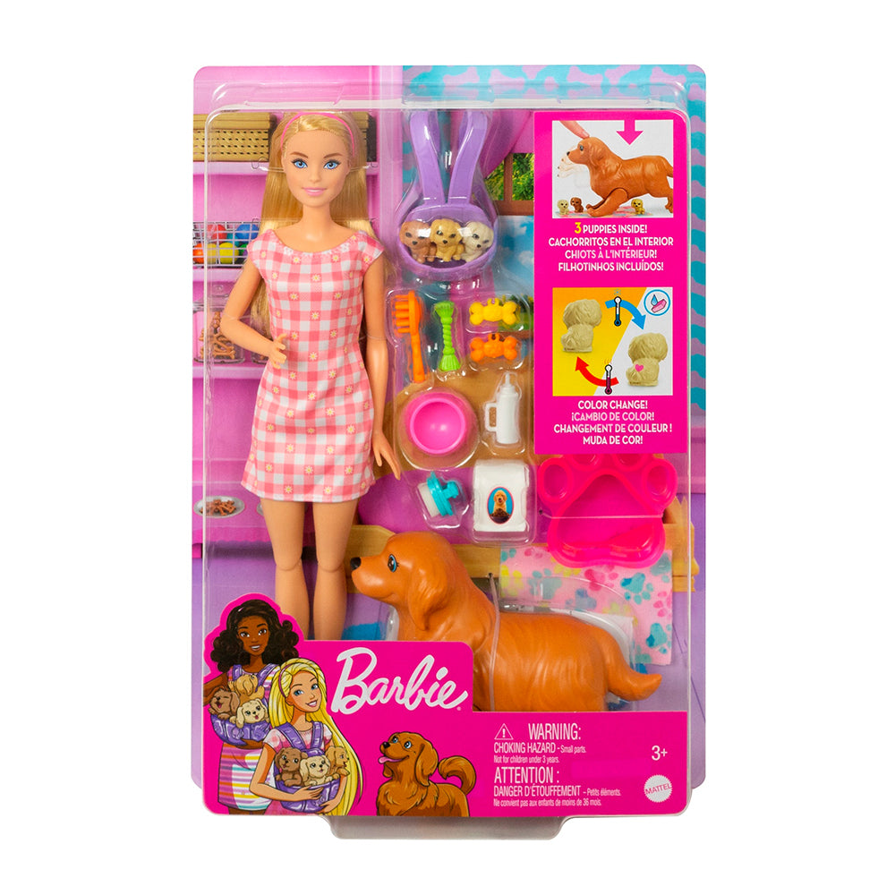 Barbie Cachorros Recién Nacidos HCK75: Set de juego - Edad 3+