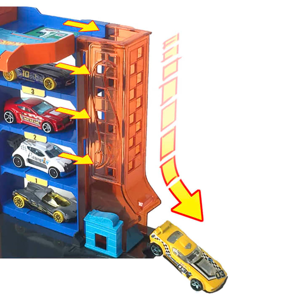 Hot Wheels City Garage HDR28: Pista y set de vehículos - Edad 4+