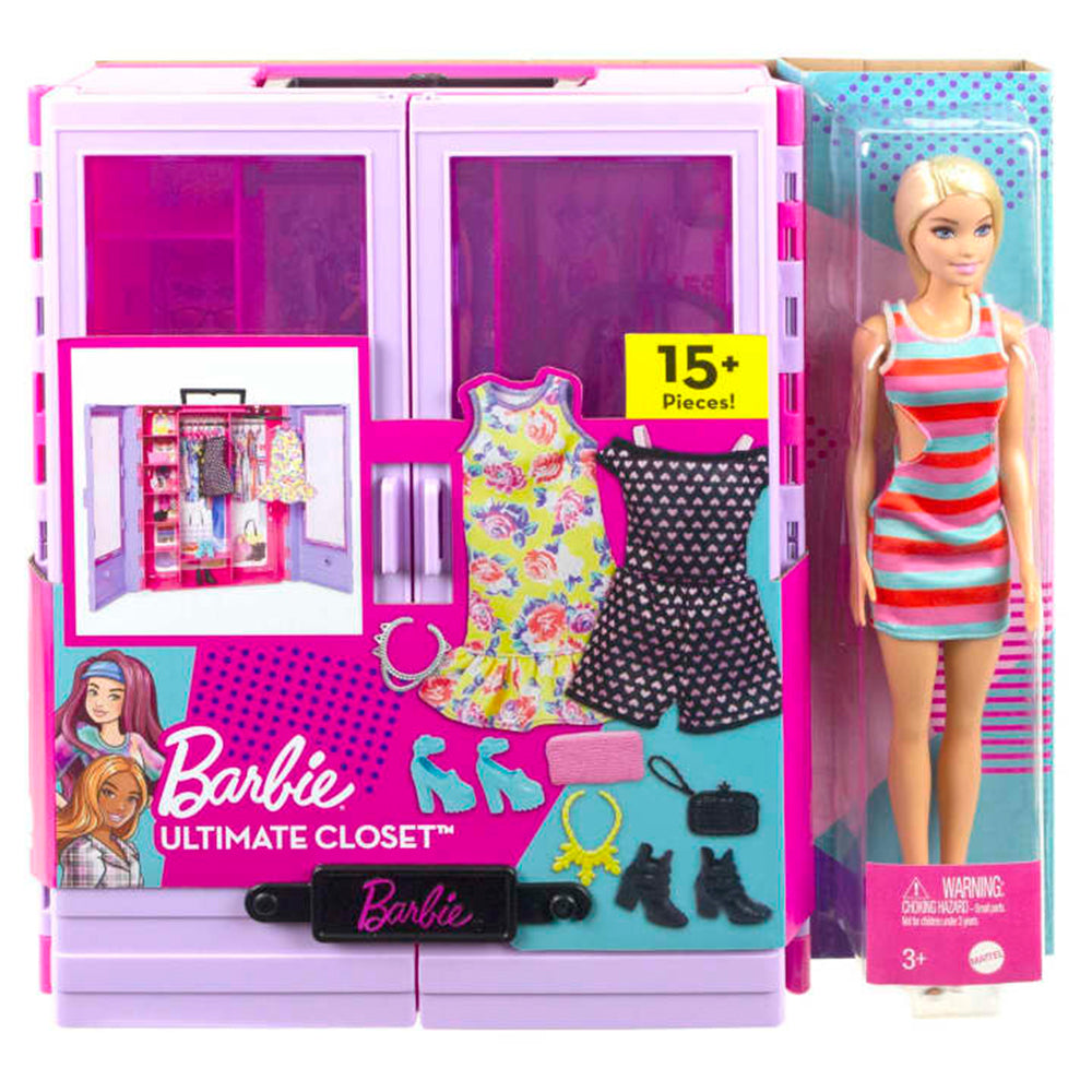Barbie Nuevo Closet de Lujo con Muñeca HJL66: Set de juego - Edad 3+