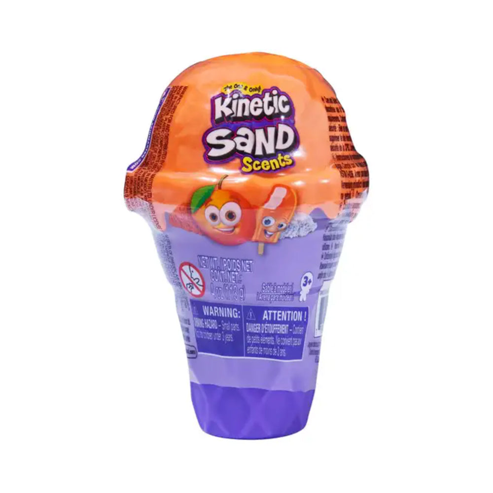 Kinetic Sand Contenedor de Helado Naranja 6058757: Set de masa moldeable - Edad 3+