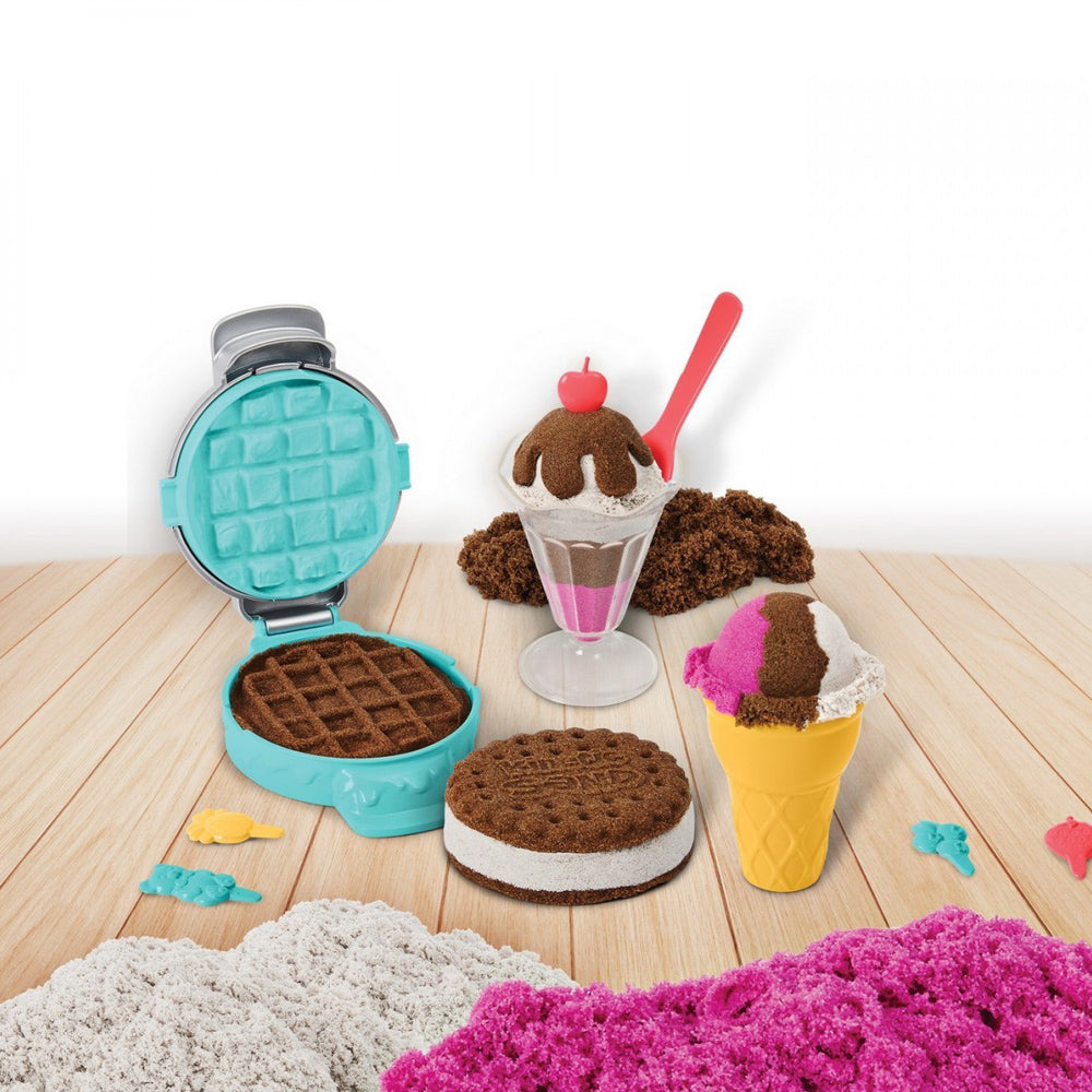 Kinetic Sand Fábrica de Helados y Postres 6059742: Set de masa moldeable - Edad 3+
